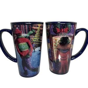 DesignPac Inc Christmas Winter Scene Coffee Mugs Set of 2 Coffee Cups